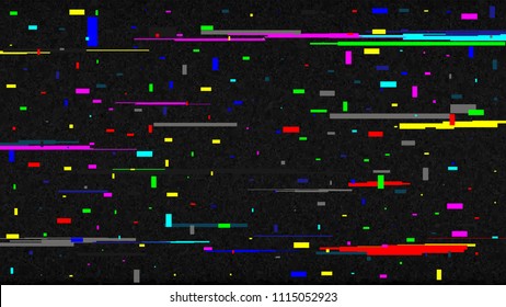 Creative vector illustration of tv screen glitch noise texture isolated on transparent background. Art design. Digital no signal static error. Television decay noise. Abstract concept graphic element