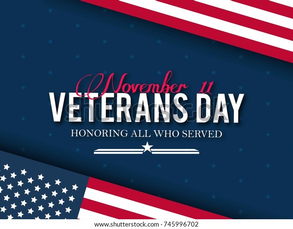 Creative Vector Illustration Veterans Day Honoring Stock Vector ...