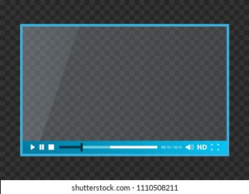 Creative vector illustration of web players for video, audio isolated on transparent background. Art design. Different proportions and size. Abstract concept graphic element for web and mobile apps