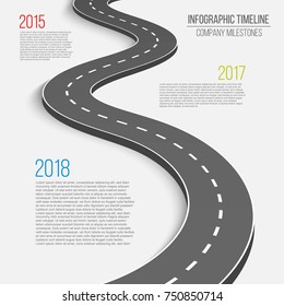 Creative Vector Illustration Of Winding Curved Road. Art Design. Highway With Markings. Direction, Transportation Set. Abstract Concept Graphic Element. Way Location Infographic Template. Pin Pointer.