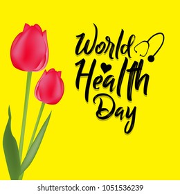 Creative vector illustration for World Health Day campaigns. Can be used for posters, web banners, backgrounds, signs, symbols, badge, icon, and promotions. 