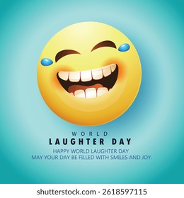 creative vector illustration of World Laughter Day.