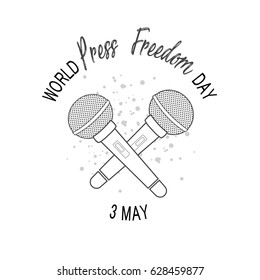 Creative Vector illustration for World Press Freedom Day