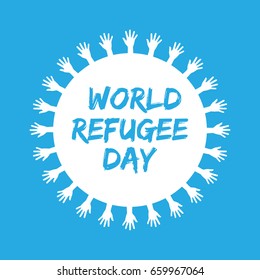 Creative vector illustration for world refugee day which can be used for poster, banner and print designs. 