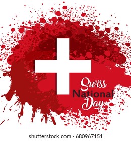 Creative Vector illustration,banner or poster for independence day of switzerland.