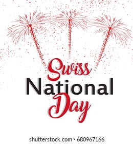Creative Vector illustration,banner or poster for independence day of switzerland.