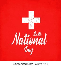 Creative Vector illustration,banner or poster for independence day of switzerland.