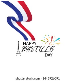 Creative vector Illustration,Card,Banner Or Poster For The French National Day.Happy Bastille Day