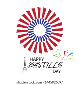 Creative vector Illustration,Card,Banner Or Poster For The French National Day.Happy Bastille Day