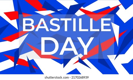 Creative vector Illustration,Card,Banner Or Poster For The French National Day.Happy Bastille Day