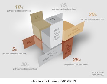 creative vector infographic cube diagram