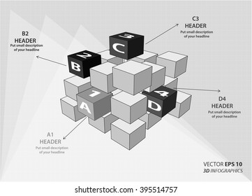 creative vector infographic cubes