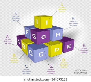 creative vector infographics cubes