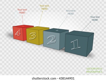 creative vector infographics cubes