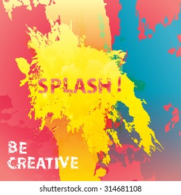Creative Vector Inspirational Poster with Motivational Quote - Be Creative