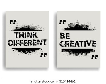 Creative Vector Inspirational Poster with Motivational Quote - Be Creative.