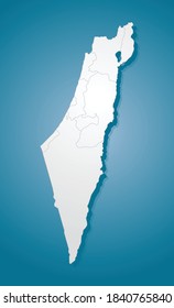 Creative vector Israel country outline border map isolated on background. State template Near East trip pattern, report, infographic, backdrop. Asia nation business silhouette sign concept.