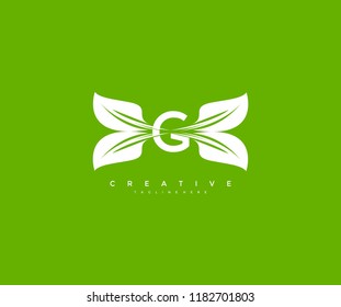 Creative Vector Leaf Wing Element Letter G Logo Design