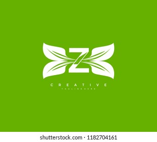Creative Vector Leaf Wing Element Letter Z Logo Design