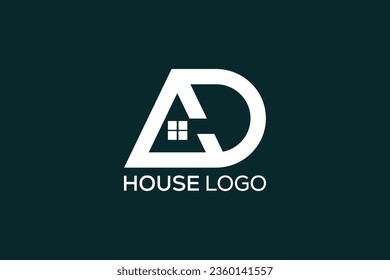 Creative Vector Letter A D And House Minimal and Trendy Professional Logo Design