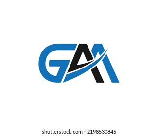 Creative Vector Letter GAA Unique Logo Design Concept illustration.