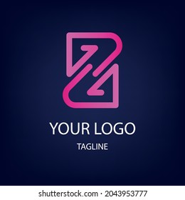 creative vector letter z logo design. company slogan sign