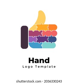 Creative vector like logo template. Abstract social media sign. Finger up. Modern minimalistic symbol. Identity graphic element. Web icon. 