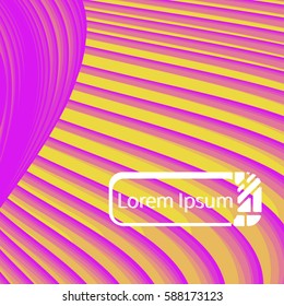 Creative vector lilac and yellow geometric pattern. Cover design template. EPS 10.