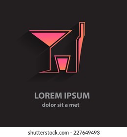 Creative Vector Logo Bar. Modern Design For Business