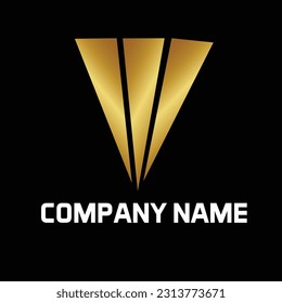 Creative vector logo design template. Golden symbol