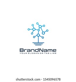 Creative vector logo technology tree is suitable for IT and technology companies technology, trees, icons, symbols, templates, business, companies