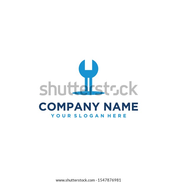 Creative vector logo wrench suitable for business\
companies wrench, icon, symbol, shield, padlock, glass,\
house,template,\
company