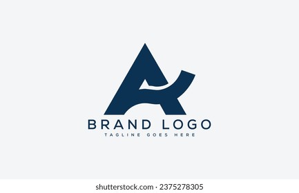 Creative vector logos with the letter AK