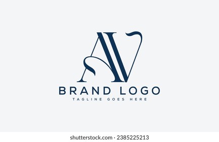 Creative vector logos with the letter AV