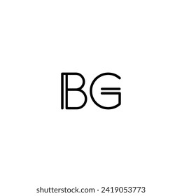 Kreative Vektorlogos mit dem Buchstaben BG. BG GB Buchstaben Design Logo Logotype Icon Konzept mit Serif Schriftart und klassisch elegante Stil Look Vektor. BG-Logo-Initial-Briefdesign-Vektorgrafik