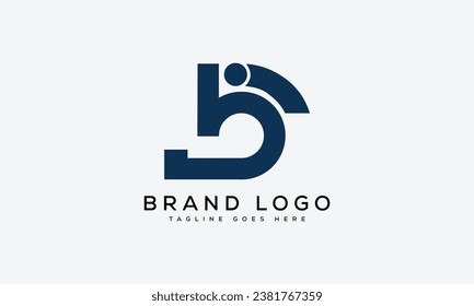 Creative vector logos with the letter BI
