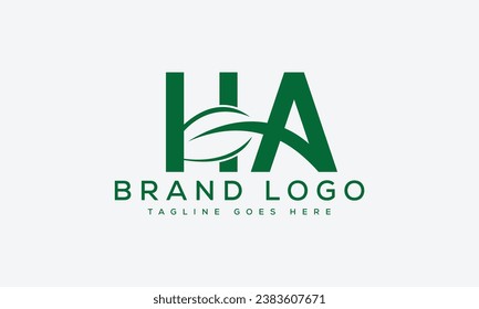 Creative vector logos with the letter HA