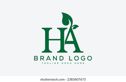 Creative vector logos with the letter HA