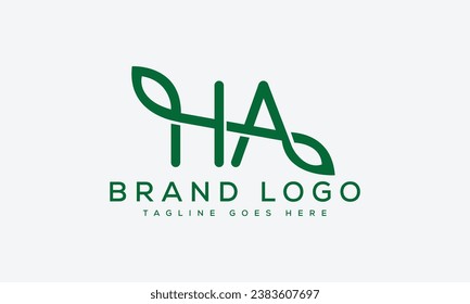 Creative vector logos with the letter HA