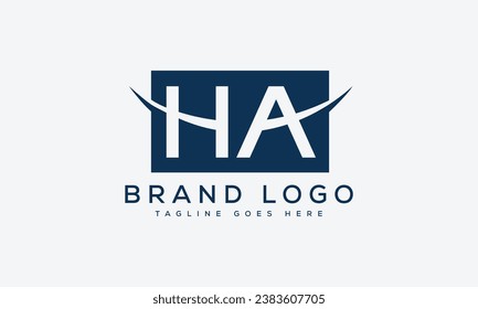 Creative vector logos with the letter HA