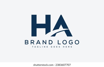 Creative vector logos with the letter HA