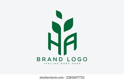 Creative vector logos with the letter HA