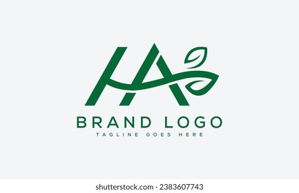 Creative vector logos with the letter HA