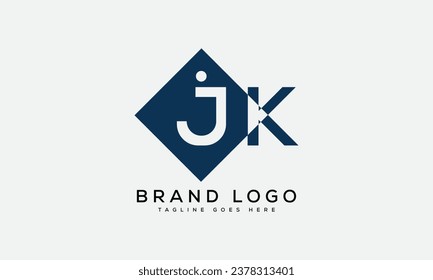 Logotipos vectoriales creativos con la letra JK