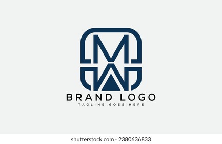 Creative vector logos with the letter MW