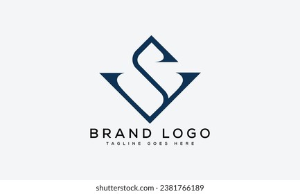 Creative vector logos with the letter SV