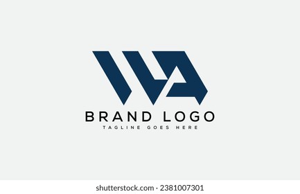 Logotipos vectoriales creativos con la letra WA