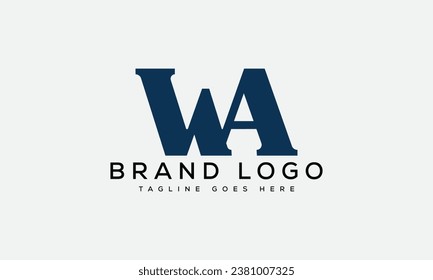 Creative vector logos with the letter WA