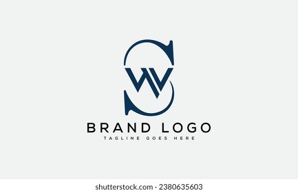 Logotipos vectoriales creativos con la letra WS