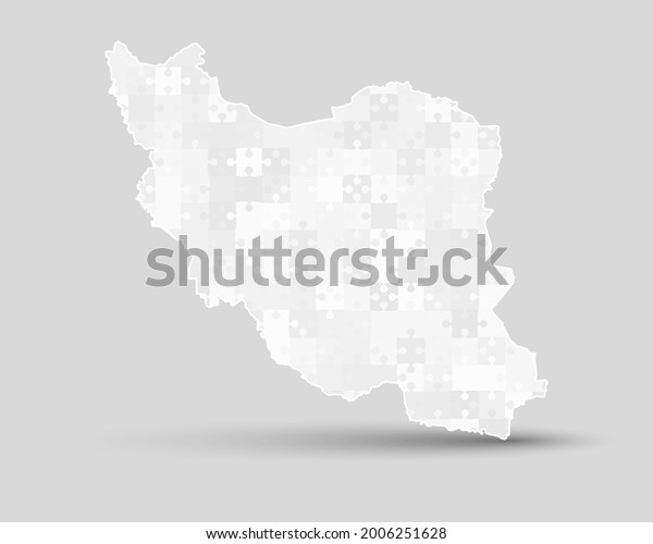 Creative vector map\
Iran from puzzle pieces isolated on background. Abstract template\
Asia country for pattern, design, illustration, backdrop. Concept\
outline of the map state\
Iran
